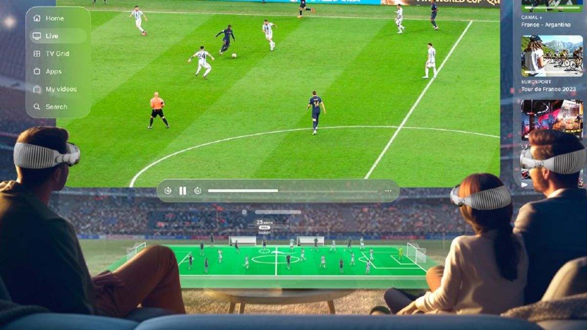 Ver fútbol desde las Apple Vision Pro