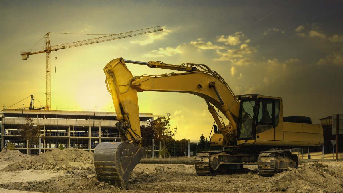 Vivienda construcción excavadora España