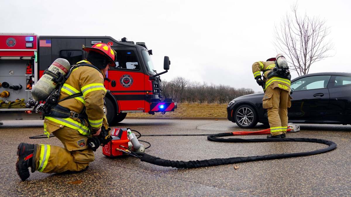 Sistema extinción coche eléctrico Rosenbauer