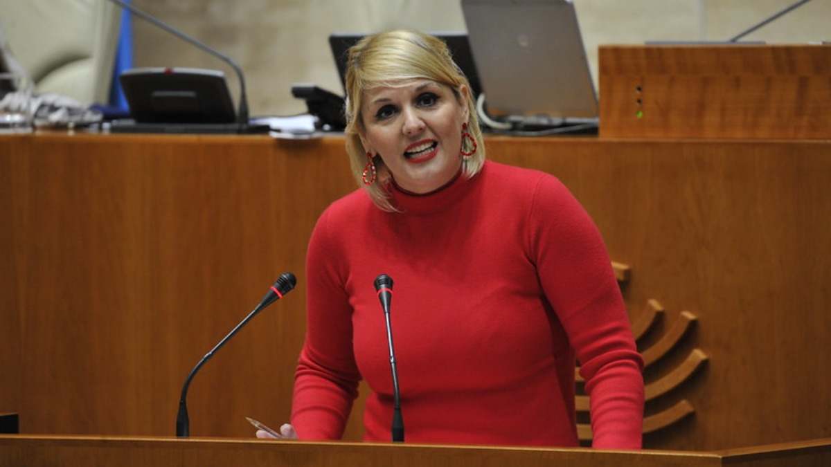 Elena Manzano, consejera Hacienda y Administración Pública en sesión parlamentaria