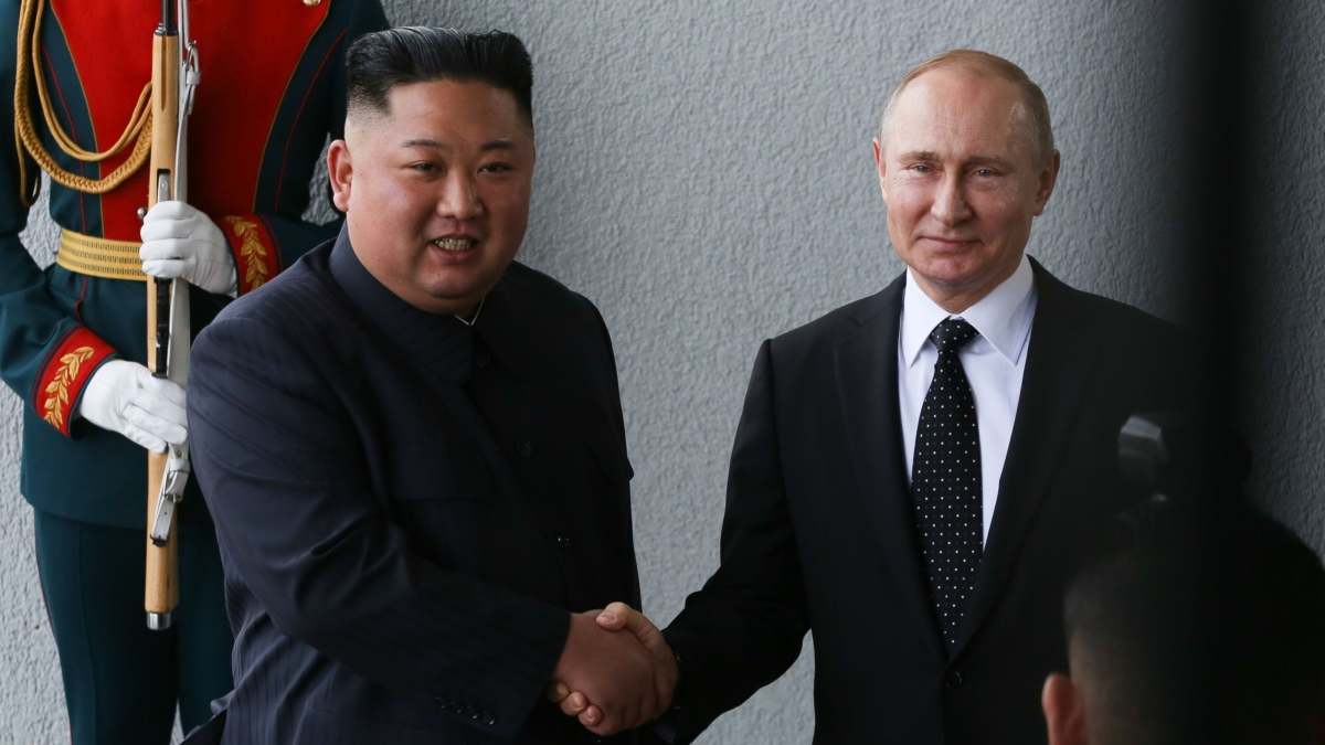 Kim Jong-un y Vladímir Putin