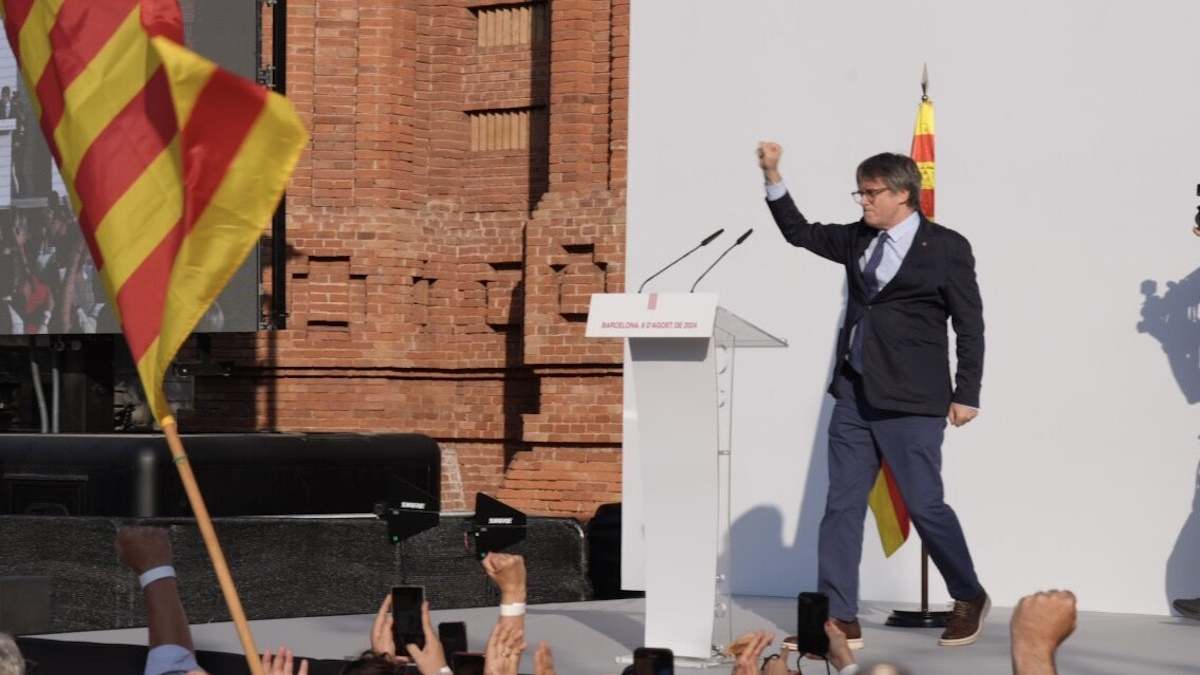 Puigdemont, en su discurso en la Ciudadela.