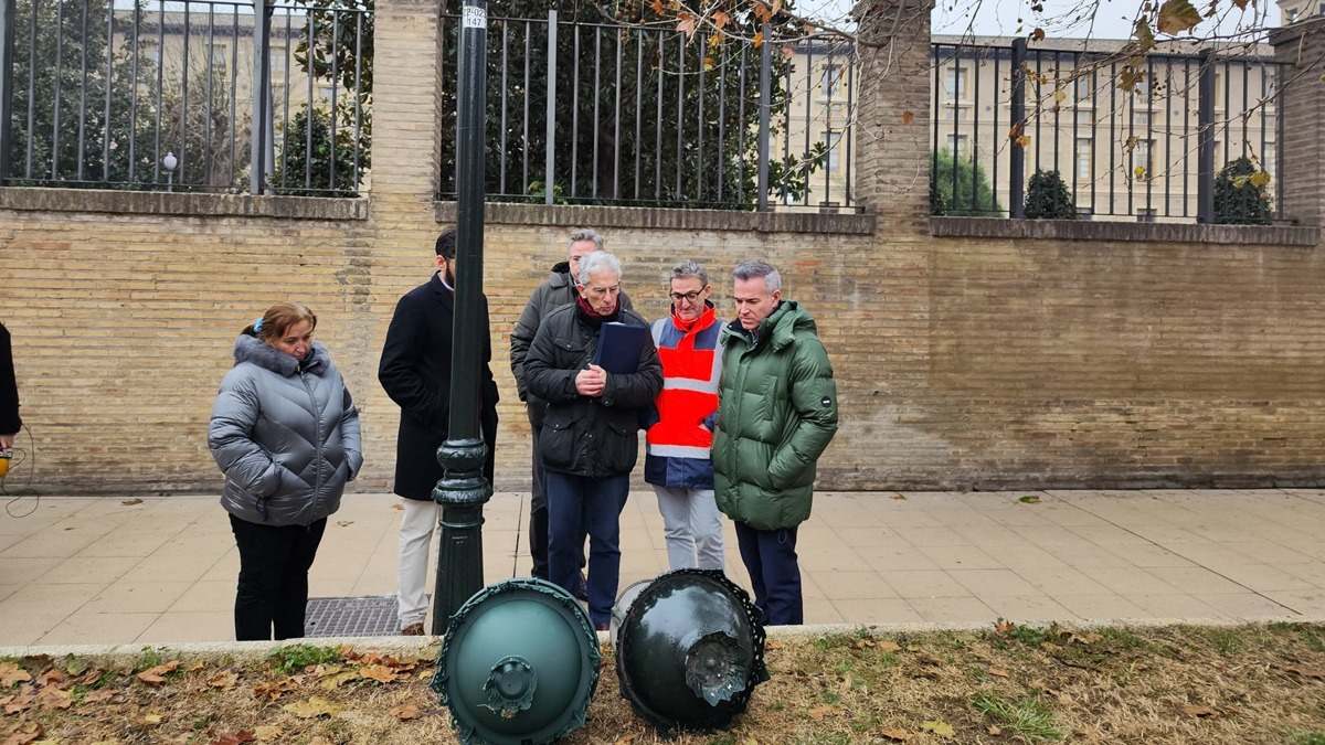 iluminación en el entorno Zamoray-Pignatelli en Zaragoza