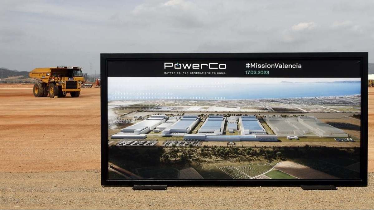 Suelo de la gigafactoría de PowerCo en Sagunto.