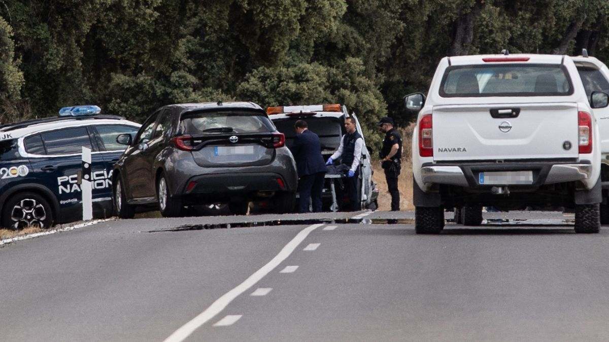 Imagen de coches y agentes de la policía nacional.