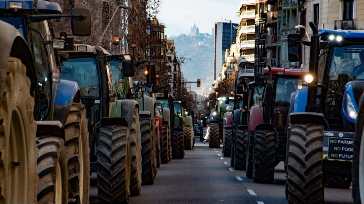 Tractorada en Barcelona