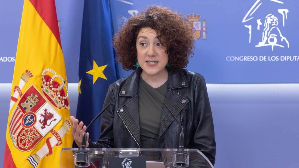 Aina Vidal, en rueda de prensa.