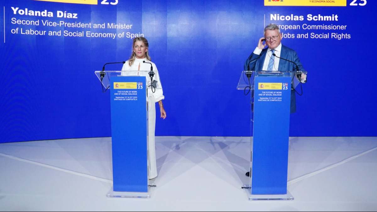 Yolanda Diaz y Nicolas Schmit
