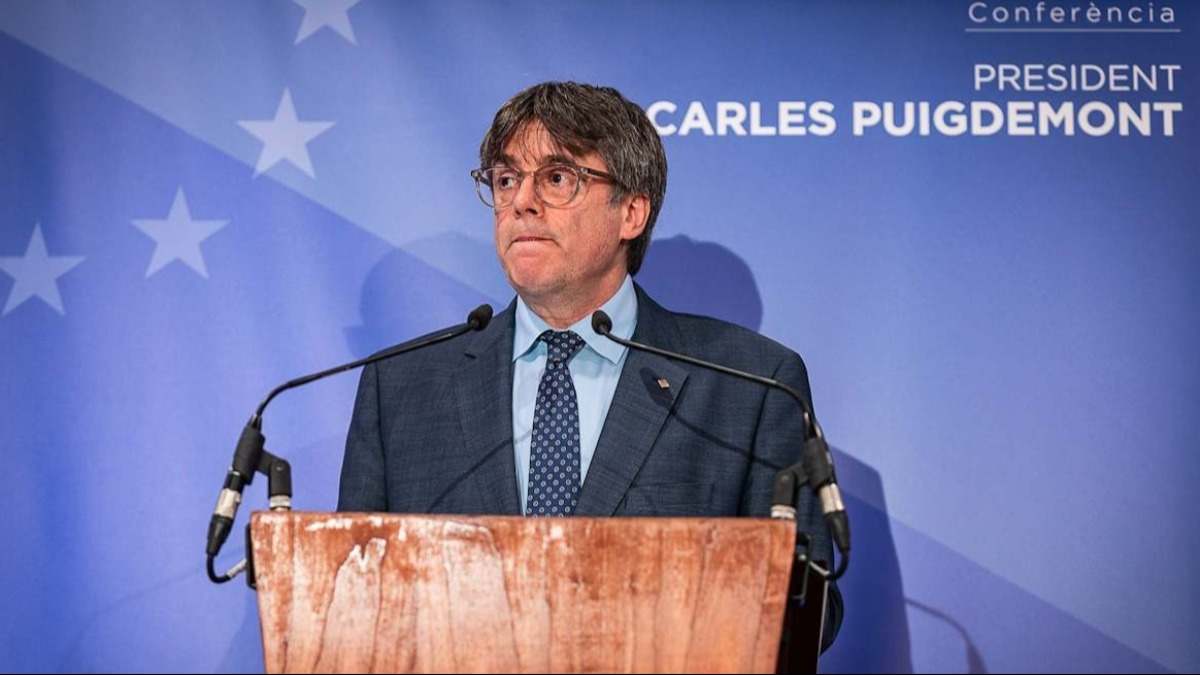 El expresidente de la Generalitat y eurodiputado de Junts, Carles Puigdemont