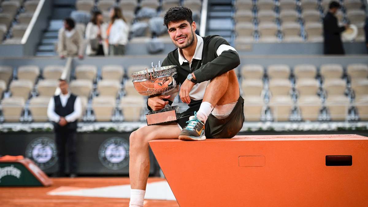 Carlos Alcaraz, tras ganar a Jannik Sinner la final de Roland Garros.