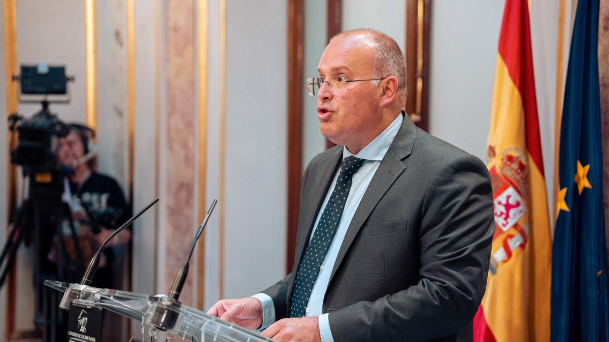 Miguel Tellado, en el Congreso de los Diputados.