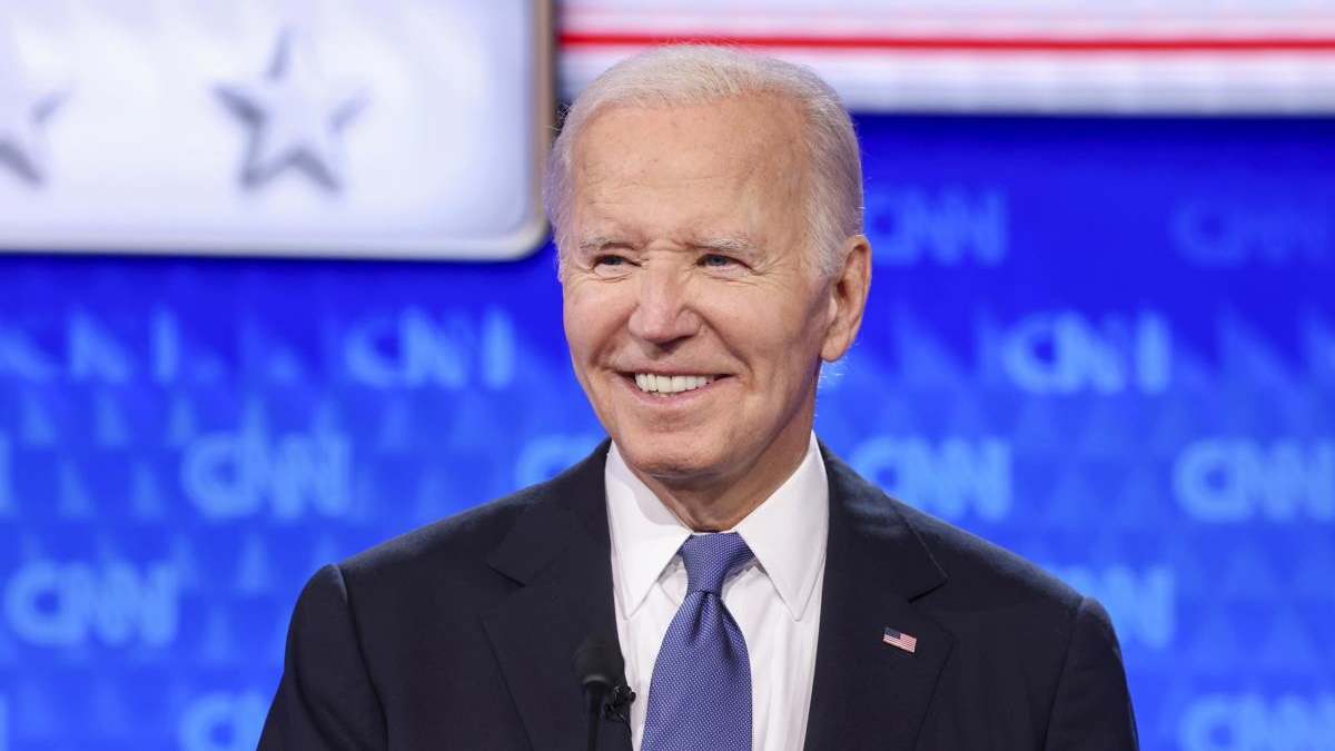 Joe Biden, en el debate con Donald Trump organizado por la CNN. Foto: EFE.