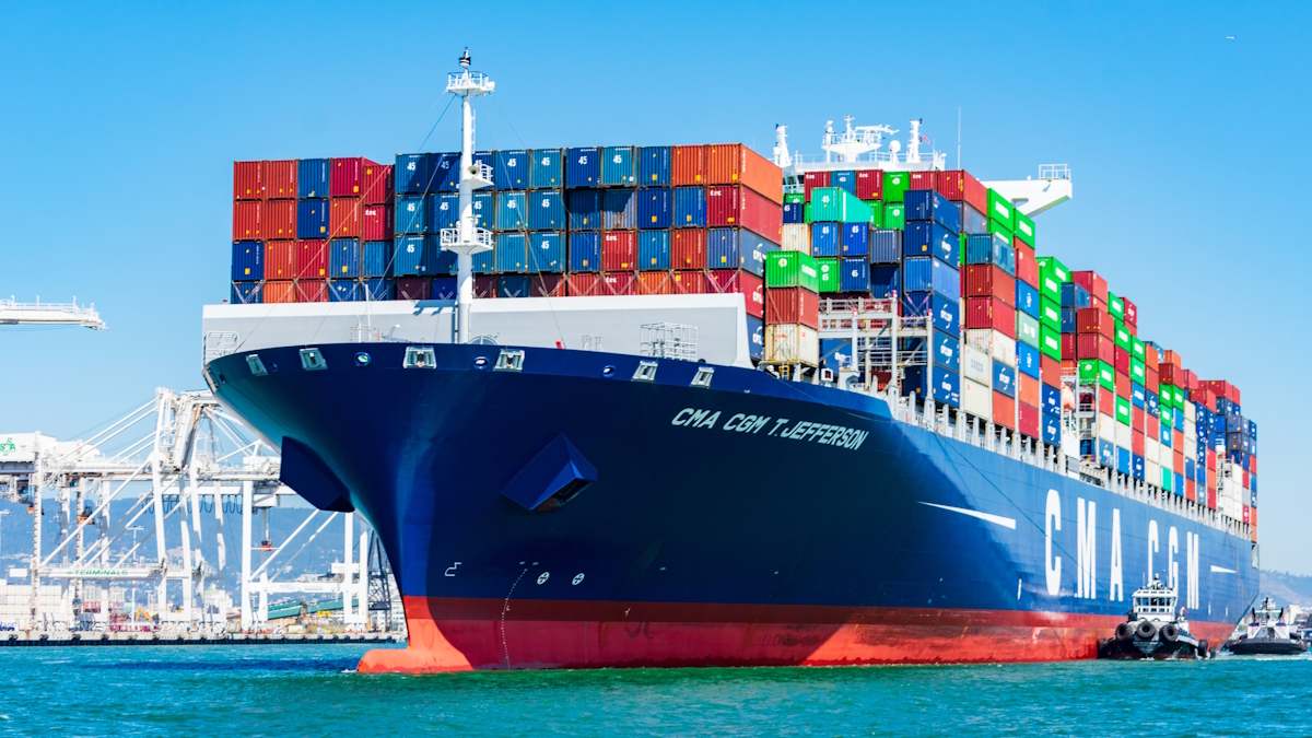 Buque contenedores exportaciones comercio