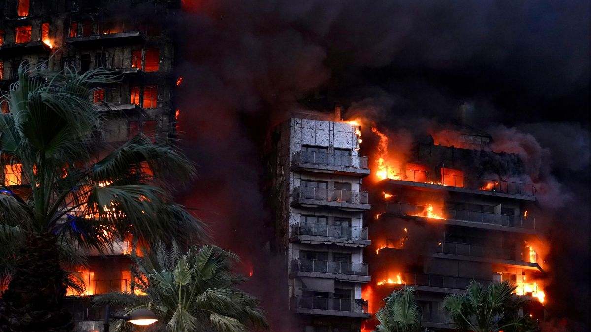 Incendio edificio de Valencia
