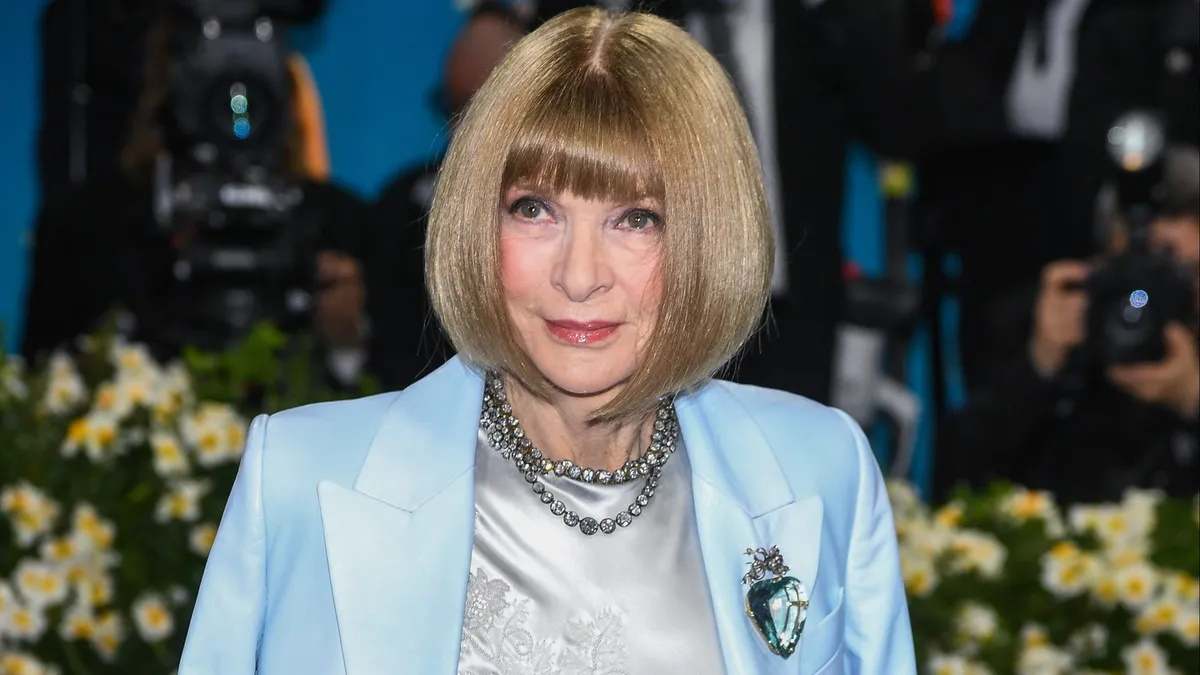 Anna Wintour, editora de Vogue, en la Met Gala 2025.