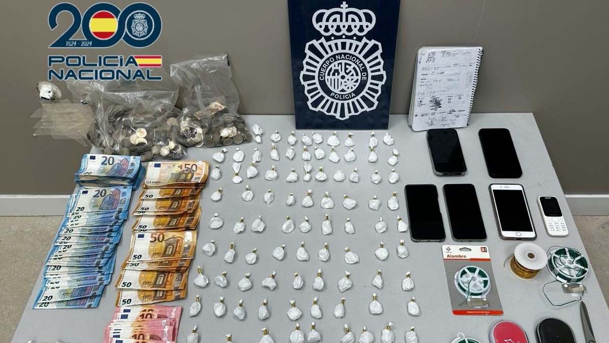 Imagen del alijo de droga requisado por la Policía. Foto: EP.