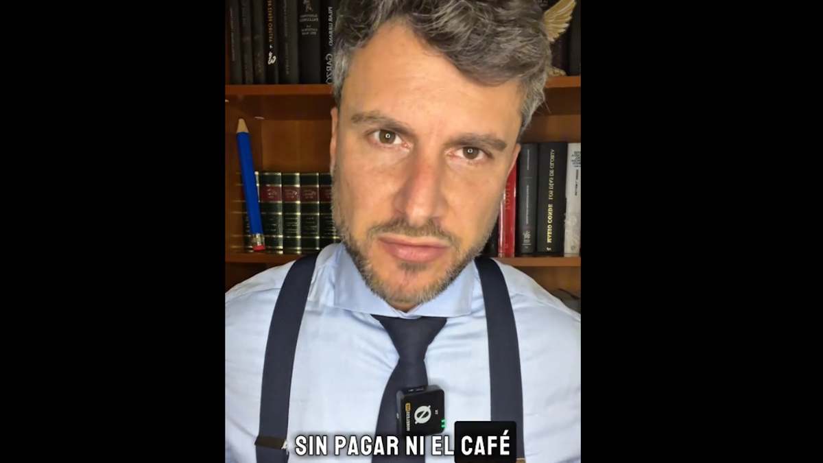 El abogado Pablo Ródenas, en su canal de TikTok.