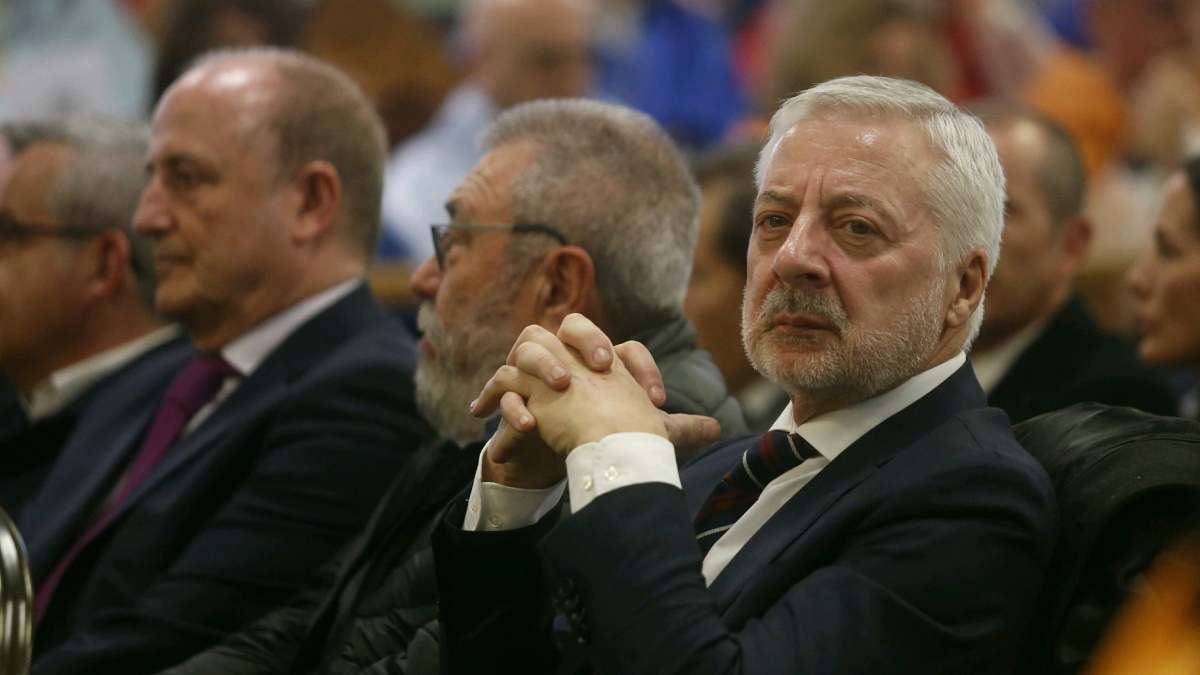 José Blanco, junto a Cándido Méndez en un acto de 2022.