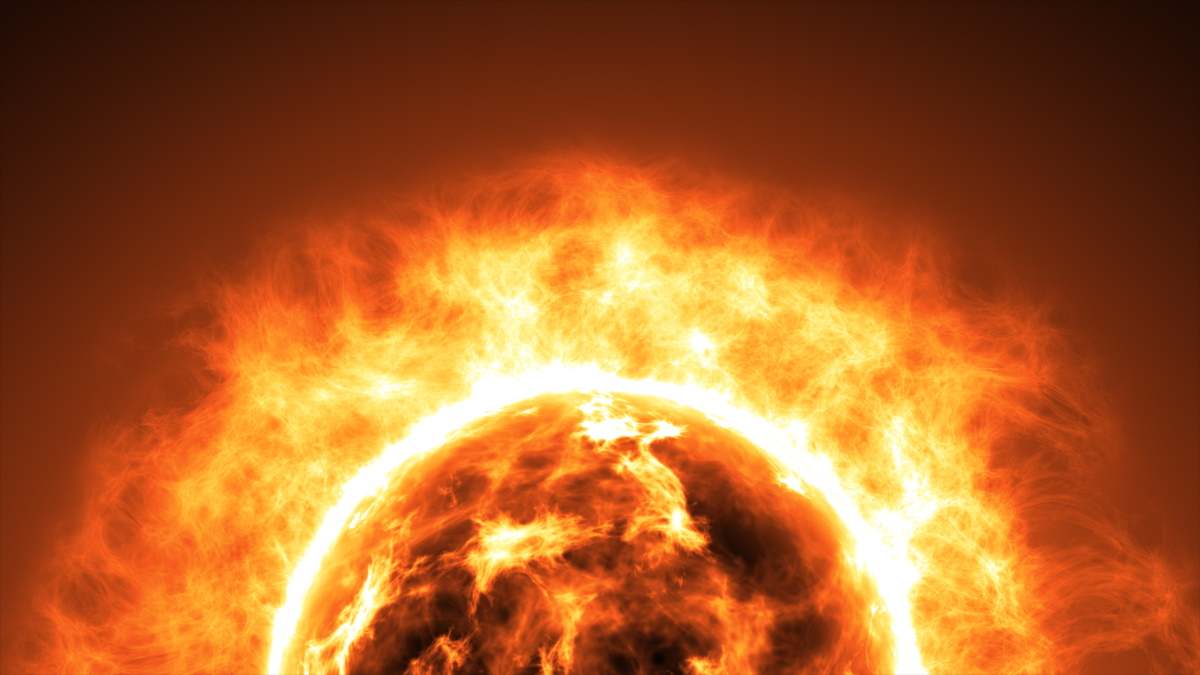 Fotografía de recurso de una llamarada solar.