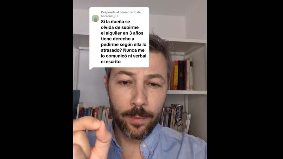 Captura del vídeo de TikTok de Alberto Sánchez.