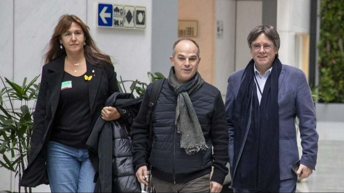 Laura Borràs, Jordi Turull y Carles Puigdemont, de Junts.