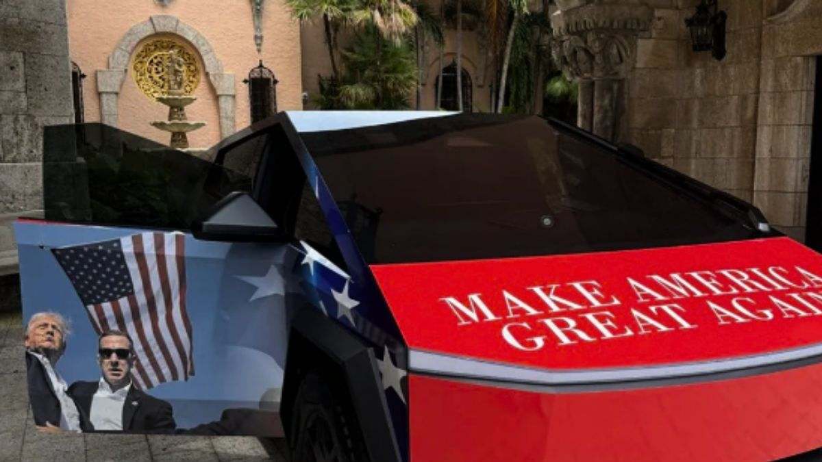 Así es el nuevo 'Cybertrump', el llamativo todoterreno de Tesla con el diseño de Donald Trump ensangrentado