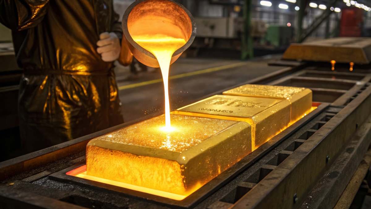 oro metal fundido precioso materias primas economía