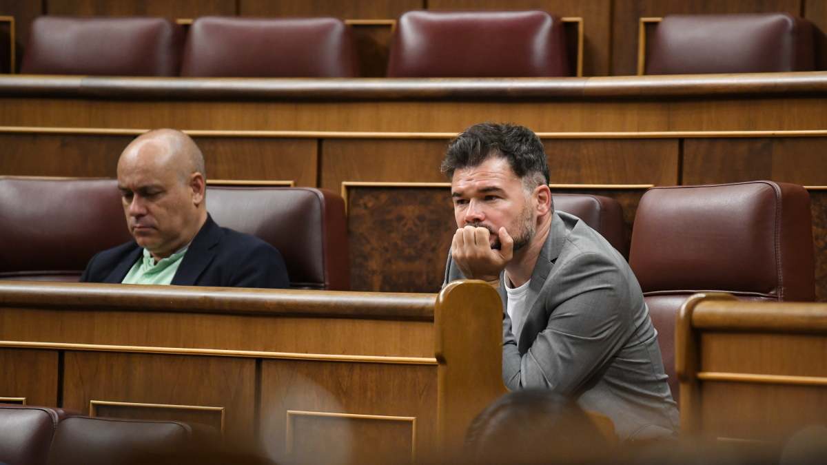 Gabriel Rufián, en una sesión del Congreso de los Diputados.