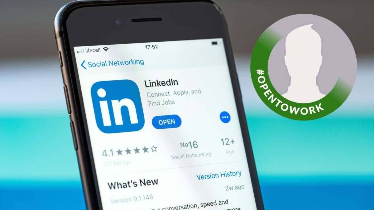 LinkedIn y el símbolo de Open to Work