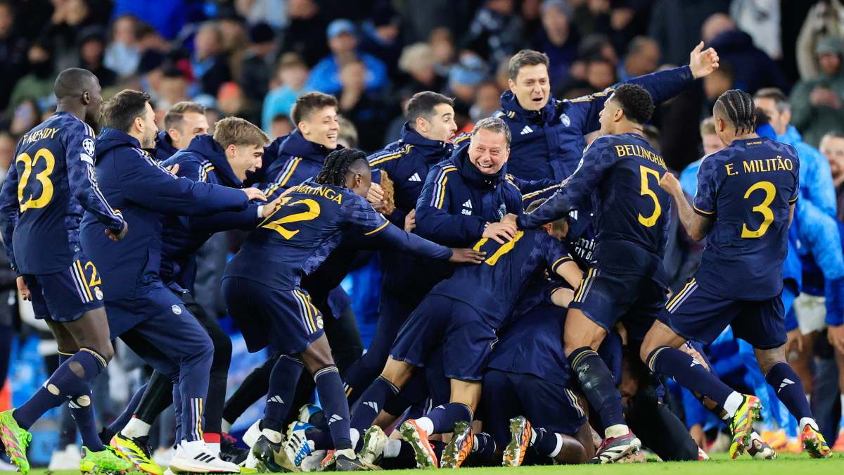 El Real Madrid celebra el pase a semifinales de Champions League.