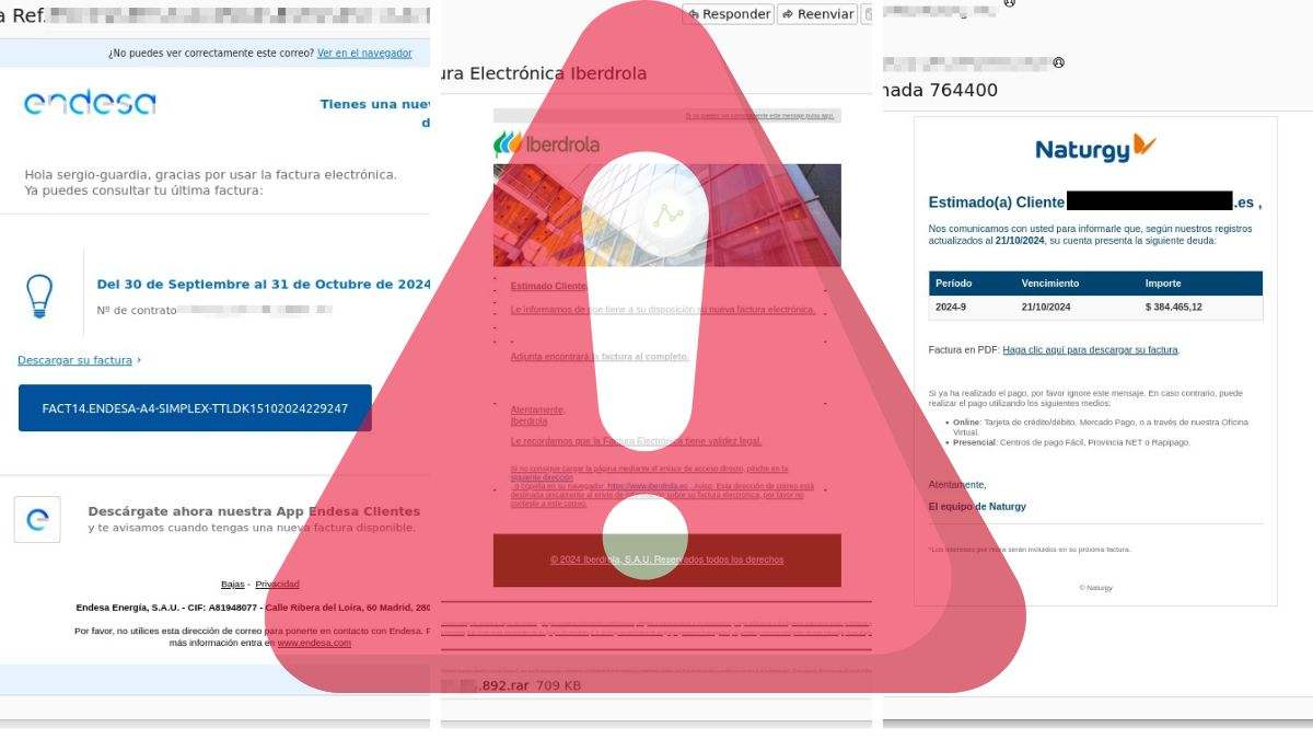 La Guardia Civil alerta de la estafa de la factura de la luz por correo electrónico: aunque parezca tu empresa, fíjate en estos detalles