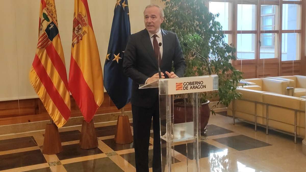 El presidente del Gobierno de Aragón, Jorge Azcón