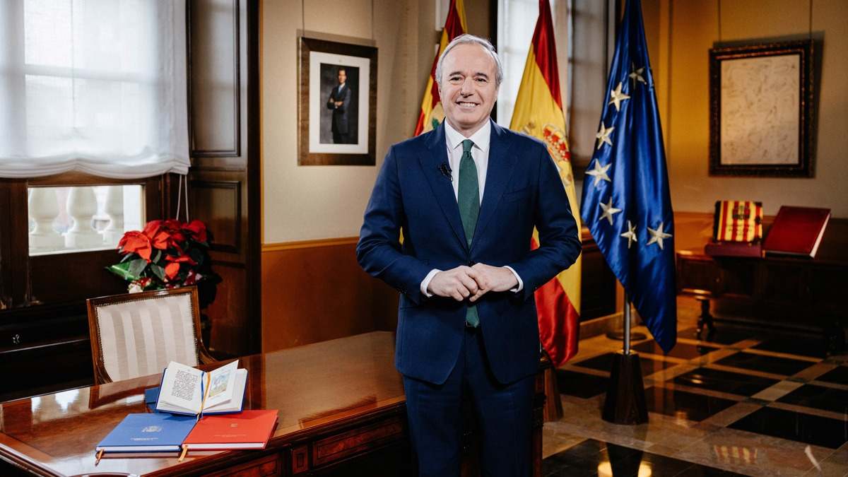 El presidente del Gobierno de Aragón, Jorge Azcón