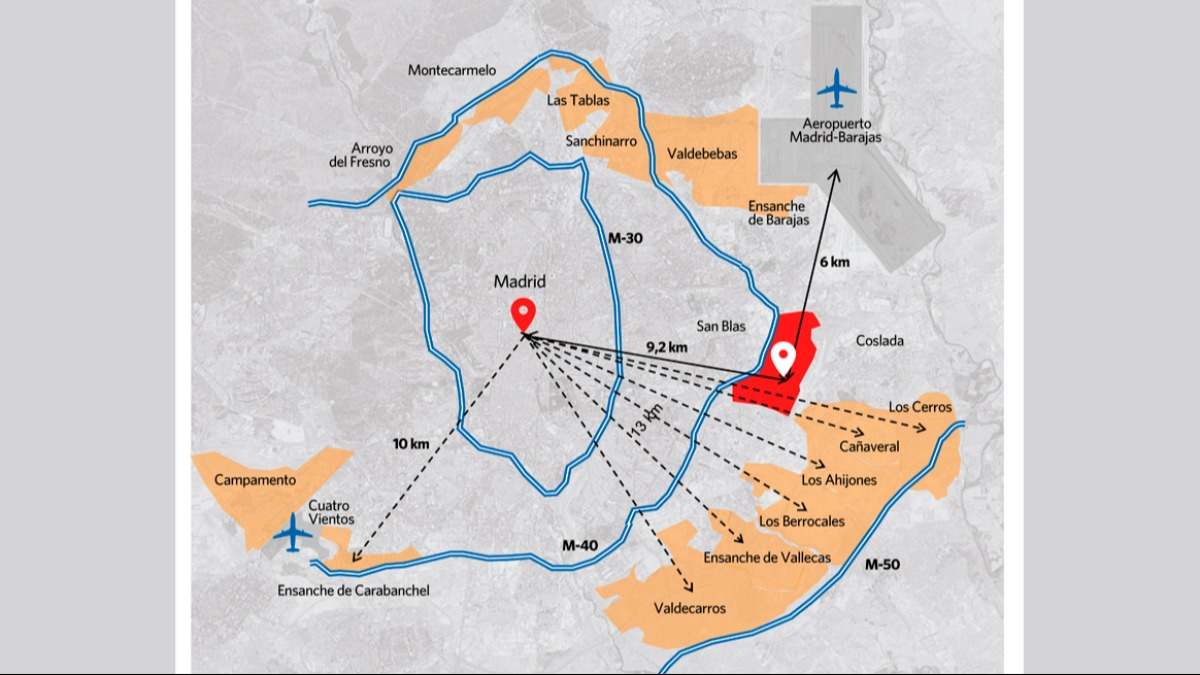 Plano de situación de la Nueva Centralidad del Este y otros sectores residenciales