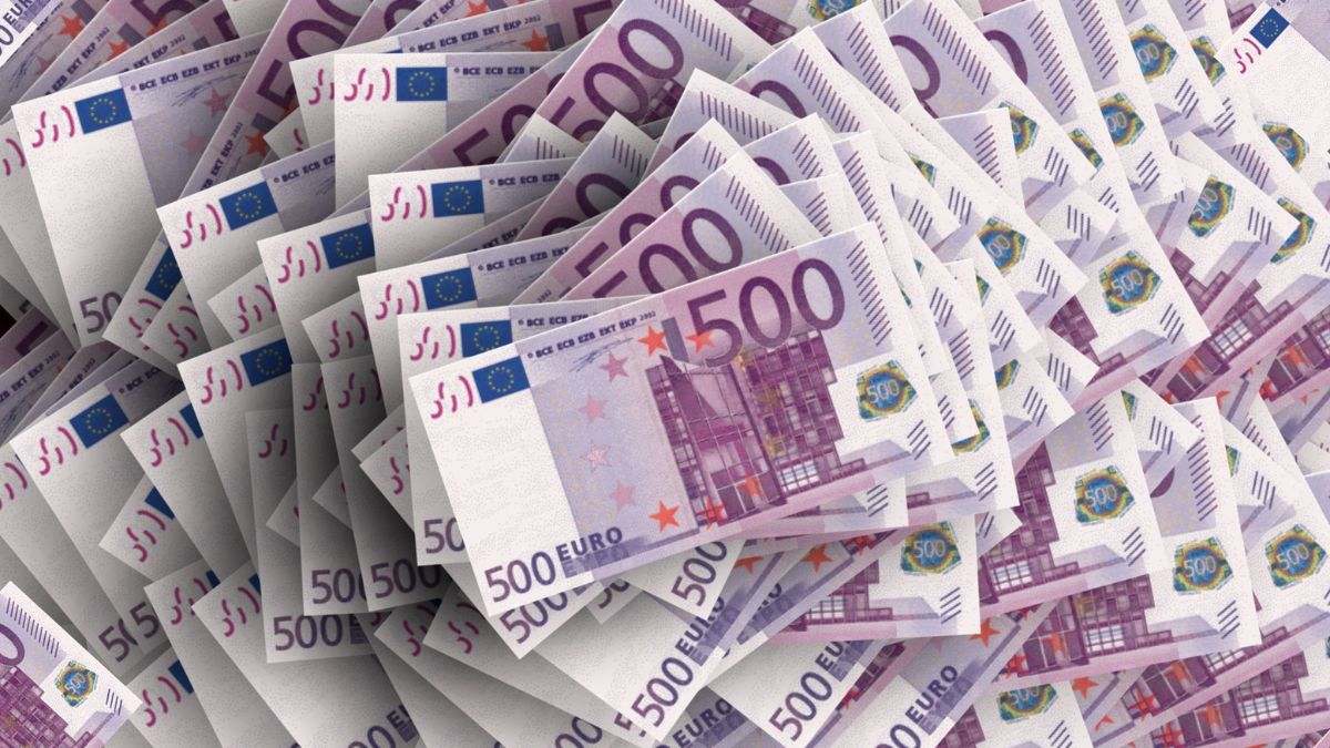 Billetes de 500 euros en una fotografía de recurso.