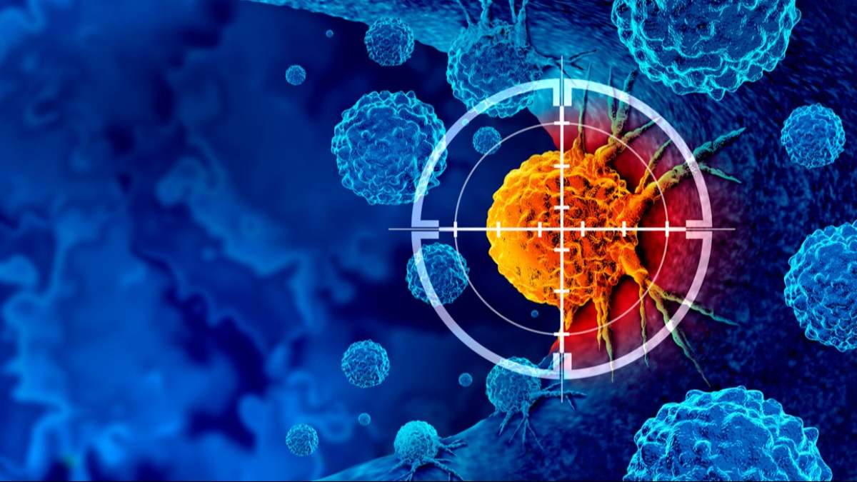 Una célula cancerígena