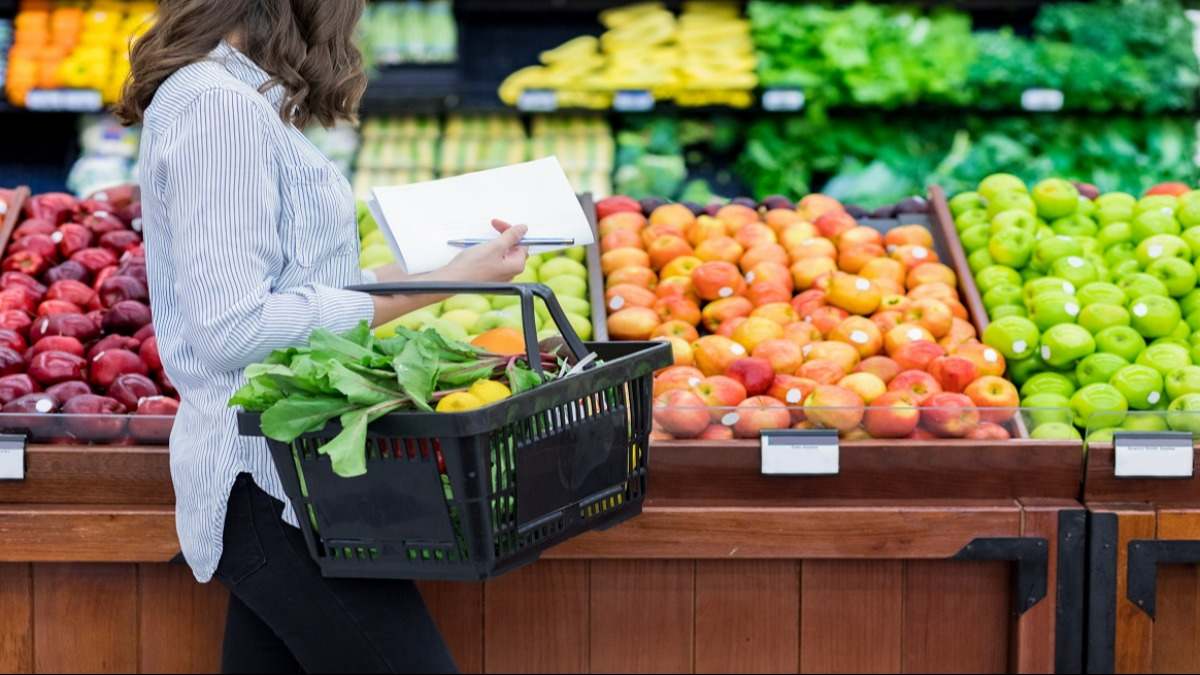 Frutería de una tienda