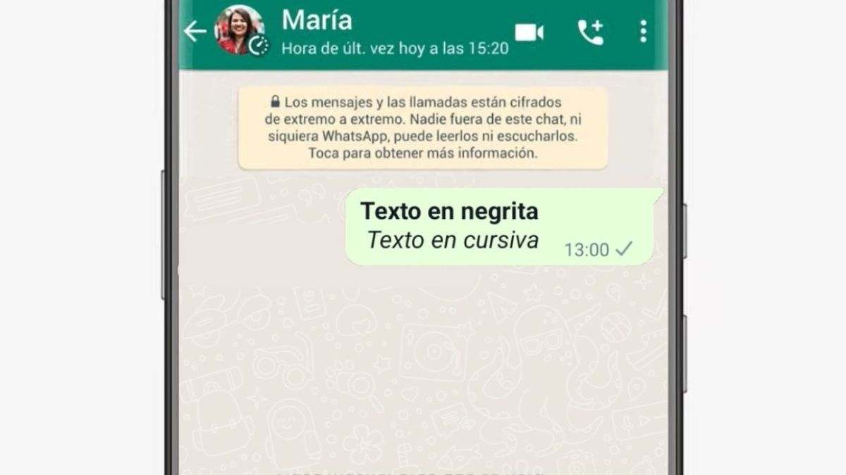 Cómo poner negrita y cursiva en WhatsApp