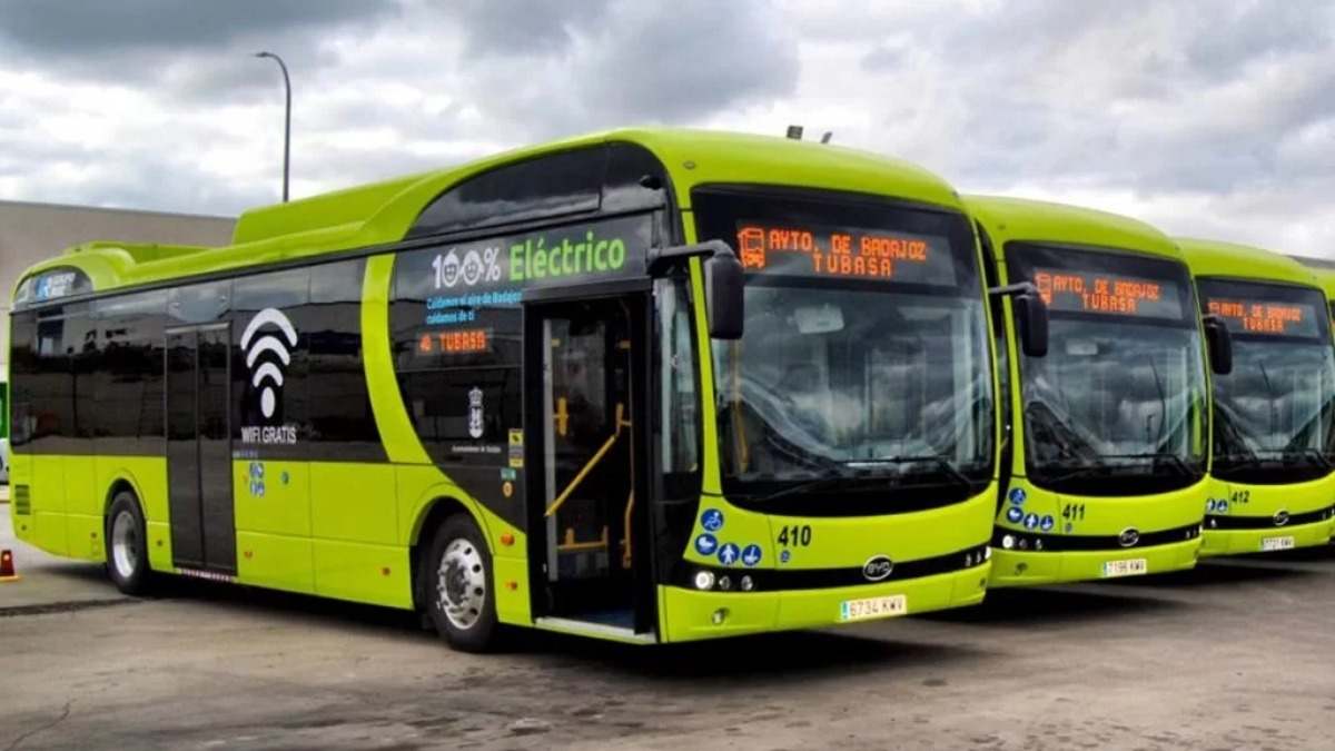 Flota de autobuses BYD de Badajoz, Extremadura.