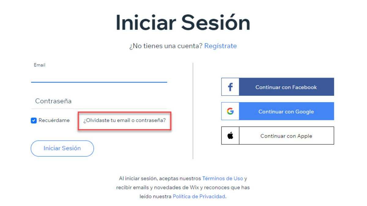 Usar siempre el "olvidé mi contraseña"