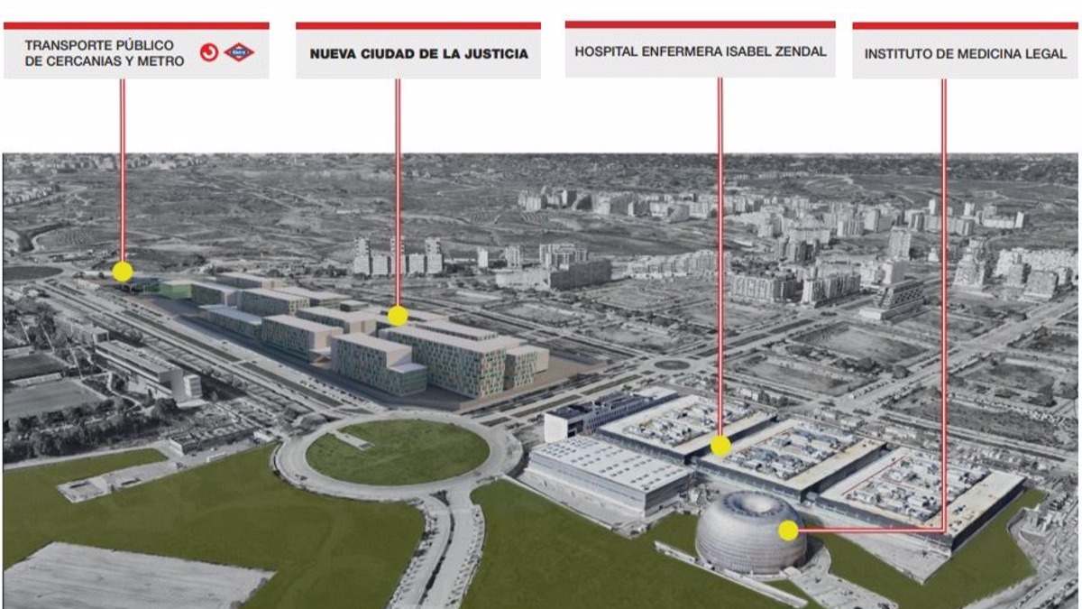 Plano de ubicación de la Nueva Ciudad de la Justicia