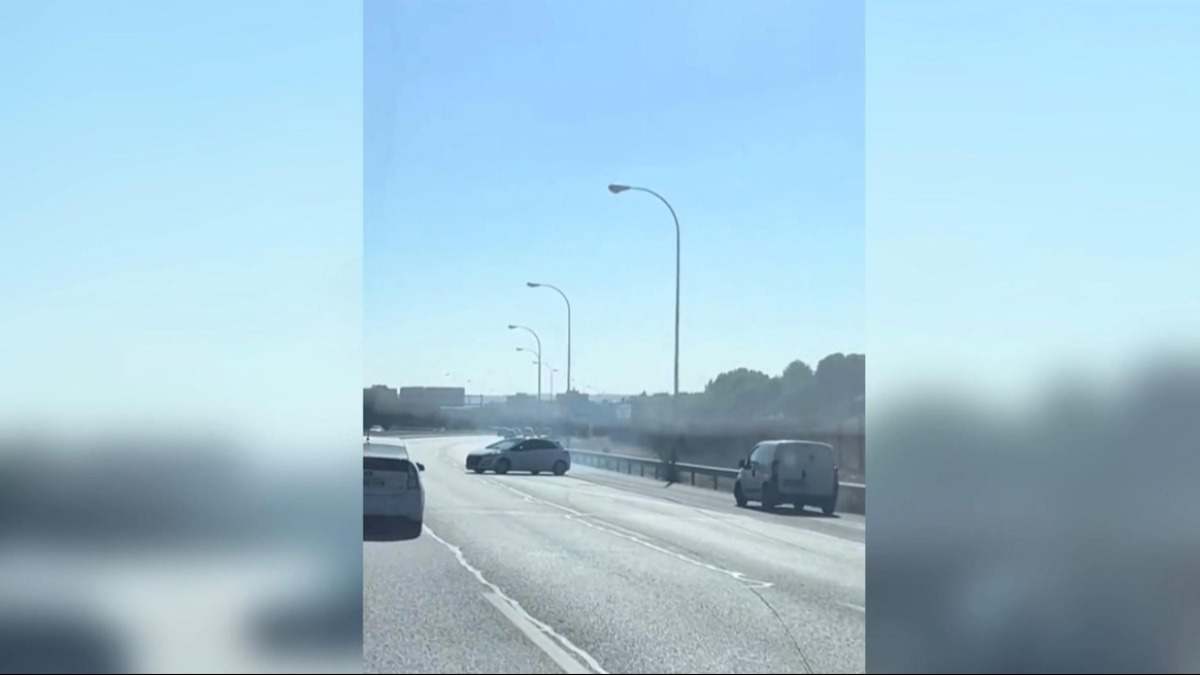Persecución m-40, tráfico, accidente, golpe