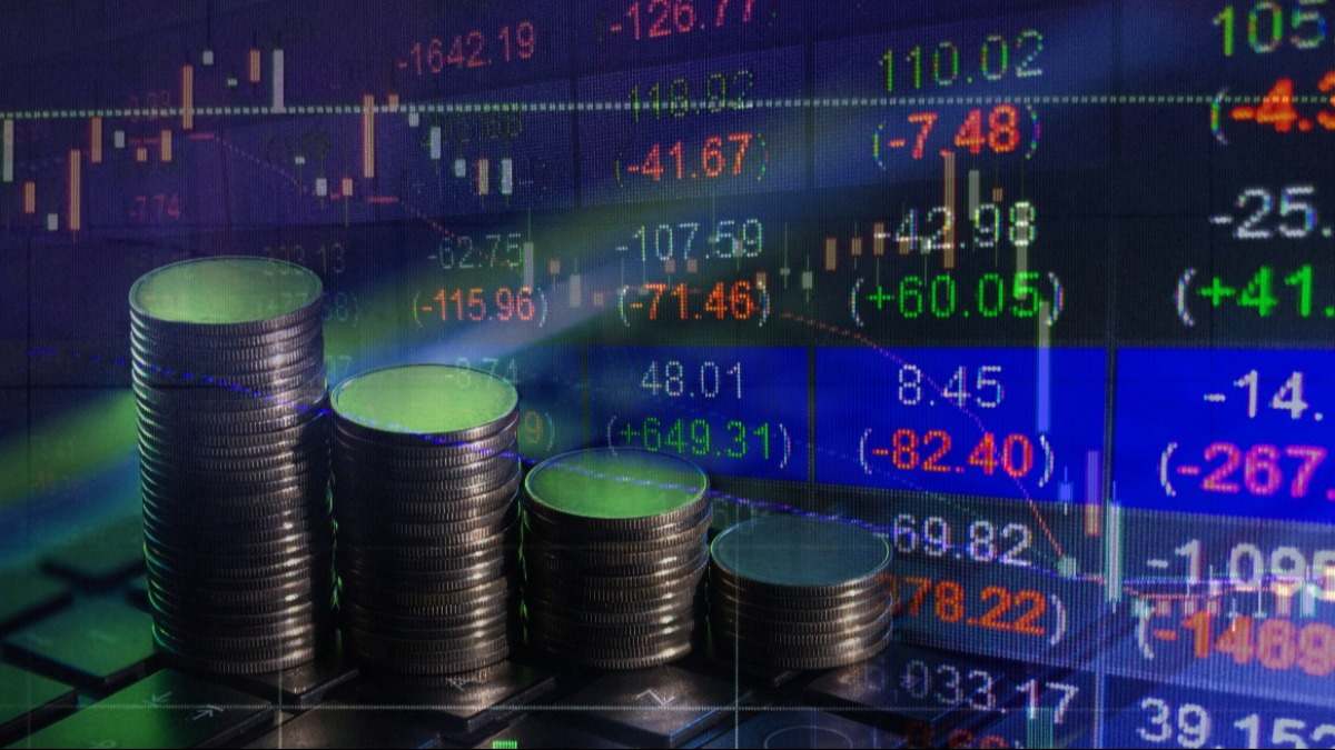Barras de monedas en evolución