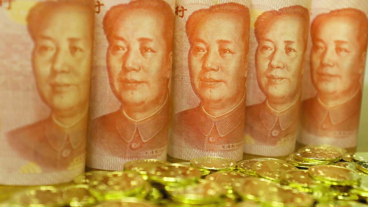 China oro monedas economía activos