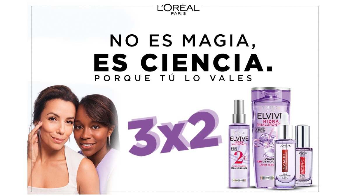 Los mejores productos para skincare y haircare de L'Oréal tienen 3x2