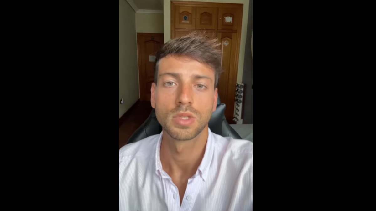 Captura del vídeo de Instagram de Andrés Millán.