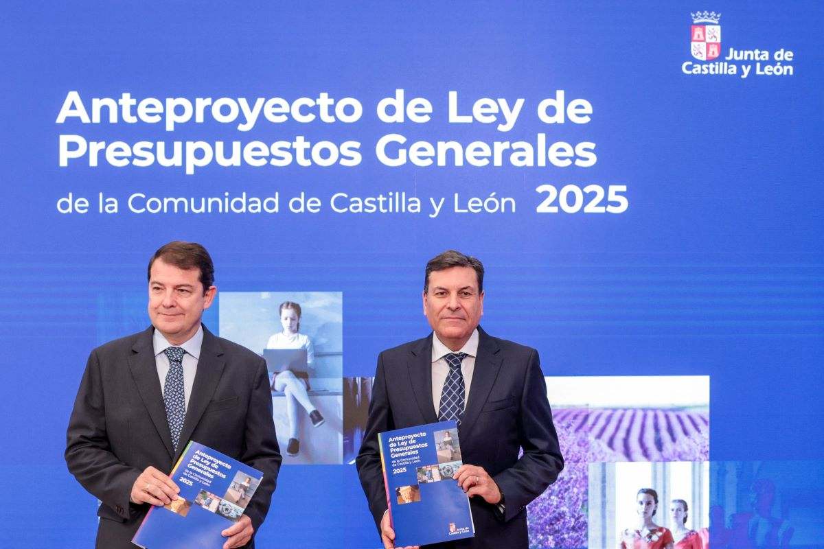 Mañueco y Fernández Carriedo en la presentación presupuestos 2025