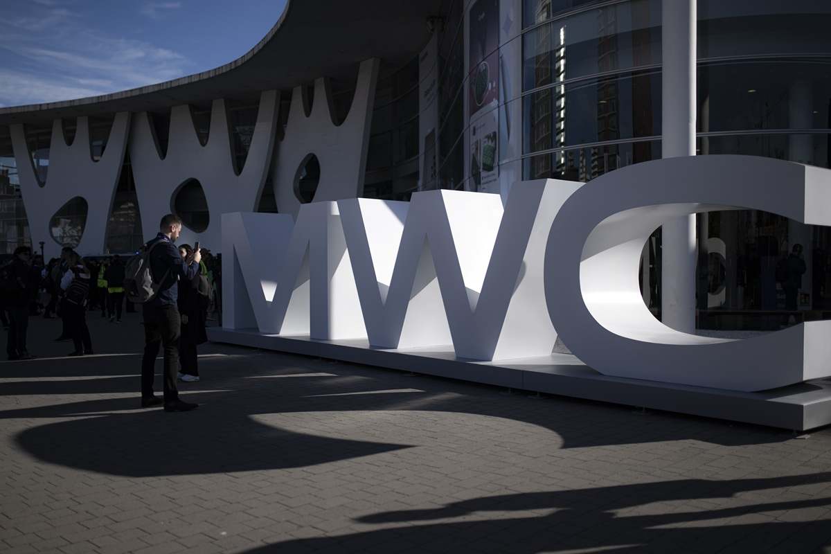 Letras del Mobile World Congress (MWC) en la Fira de Barcelona. EP