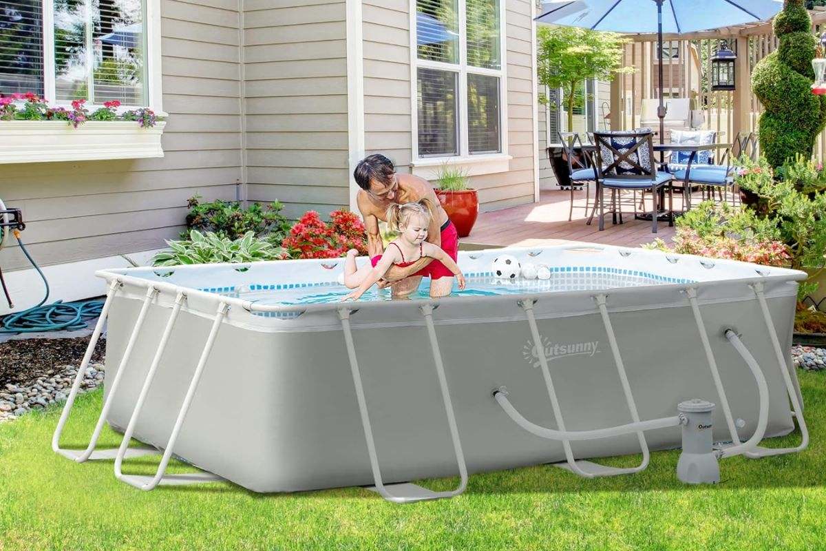 Piscina desmontable tubular Outsunny