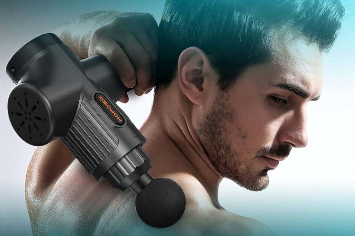Pistola de masaje muscular de HOPOSO